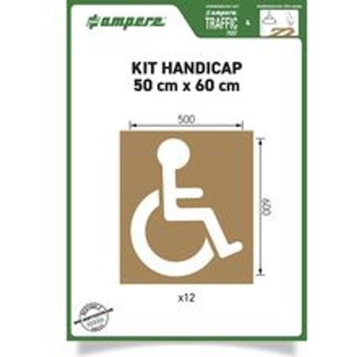 Schablonenset, Handicapsymbol HxB 600 x 500 mm, 12 Schablonen, Karton - Ampere - Modalova
