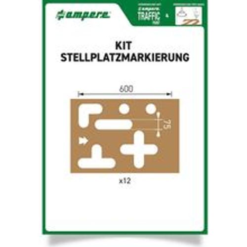 Schablonenset, Stellplatzmarkierung, 12 Schablonen, Karton - Ampere - Modalova