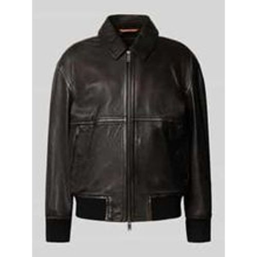 Regular Fit Lederjacke aus echtem Schafsleder Modell 'JOBERG' - Boss Orange - Modalova
