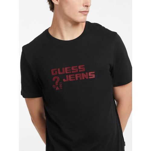 T-Shirt Con Logo Ricamato - Guess - Modalova