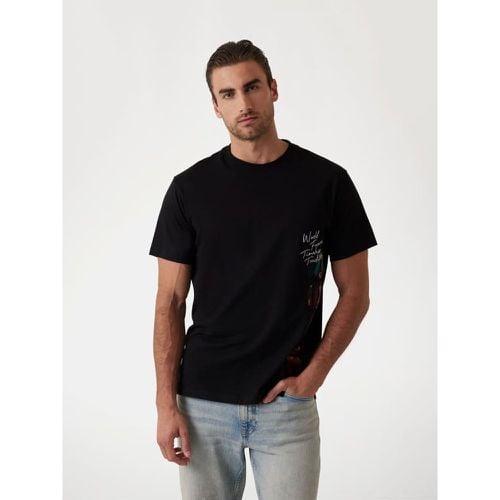 T-Shirt Con Logo Verticale - Guess - Modalova