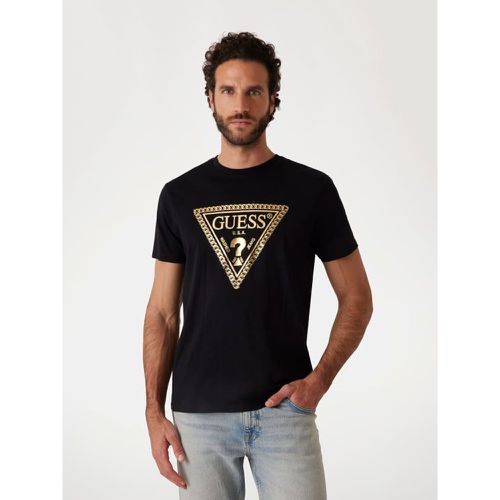 T-Shirt Logo Triangolo Catena - Guess - Modalova