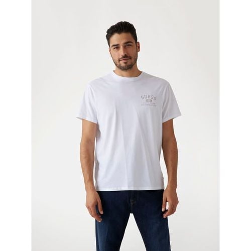 T-Shirt Stampa Con Logo Piccolo - Guess - Modalova