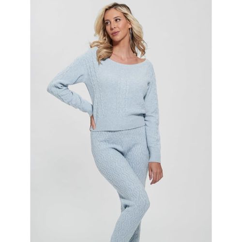 Maglione Misto Cashmere A Trecce - Guess - Modalova