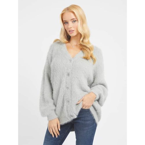 Cardigan In Maglia Fuzzy - Guess - Modalova