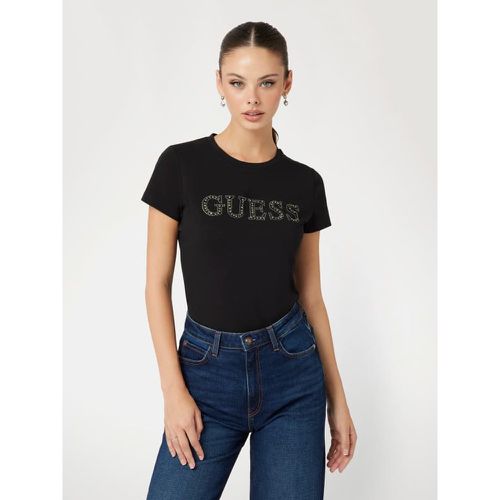 T-Shirt Con Logo E Strass - Guess - Modalova