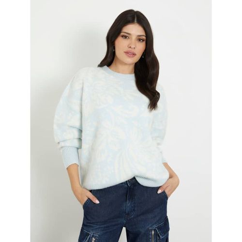 Maglione Jacquard Floreale - Guess - Modalova