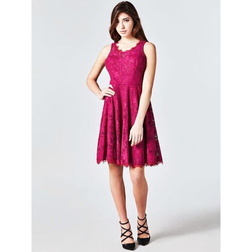Vestido De Encaje Volantes - Guess - Modalova