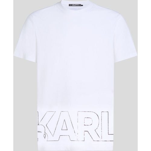 Metallic Karl Logo Beach T-shirt, Man, , Size: L - Karl Lagerfeld - Modalova