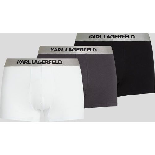 Metallic Karl Logo Trunks – 3-pack, Man, --, Size: L - Karl Lagerfeld - Modalova