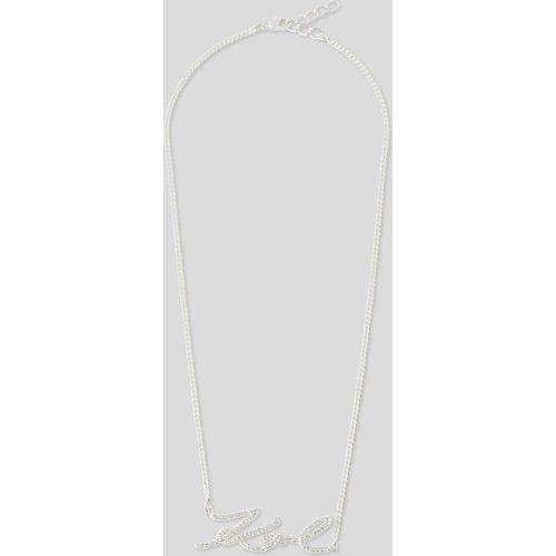 K/signature Pavé Necklace, Woman, , Size: One size - Karl Lagerfeld - Modalova