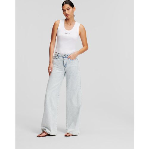 Wide-leg Mid-rise Jeans, Woman, , Size: 25 - Karl Lagerfeld - Modalova