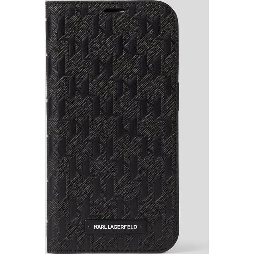 Kl Monogram Iphone 14 Pro Wallet Case, Man, , Size: One size - Karl Lagerfeld - Modalova