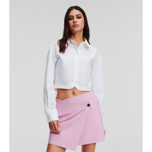 Cropped Poplin Shirt, Woman, , Size: 38 - Karl Lagerfeld - Modalova