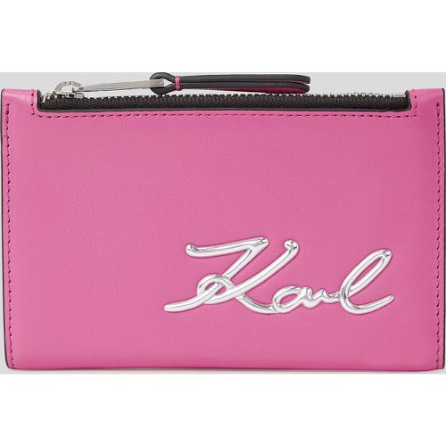 K/signature Slim Bi-fold Cardholder, Woman, , Size: One size - Karl Lagerfeld - Modalova
