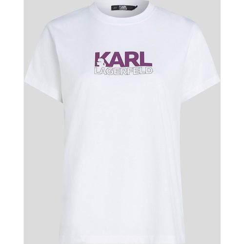 Karl Stack Logo T-shirt, Woman, , Size: L - Karl Lagerfeld - Modalova