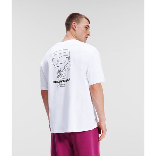 Ikon Karl Outline T-shirt, Man, , Size: L - Karl Lagerfeld - Modalova