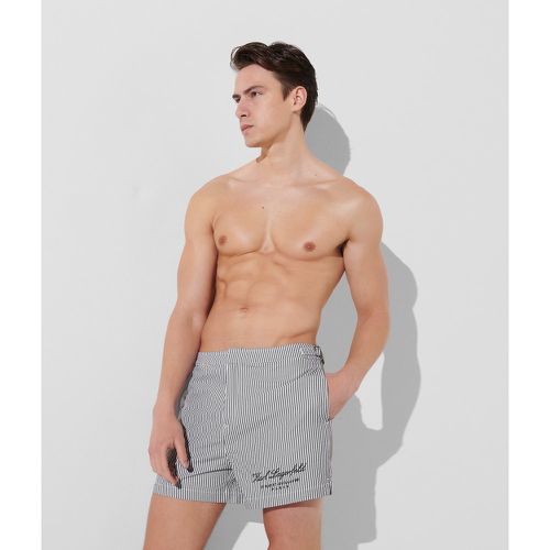 Hotel Karl Striped Board Shorts, Man, , Size: XS - Karl Lagerfeld - Modalova