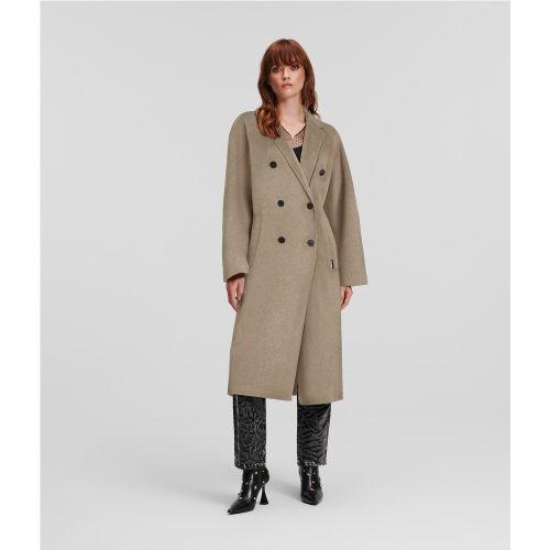 Double-breasted Wool Coat, Woman, , Size: 4 - Karl Lagerfeld - Modalova