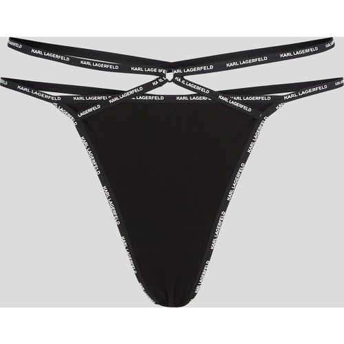 Mini Logo Strappy Briefs, Woman, , Size: S - Karl Lagerfeld - Modalova