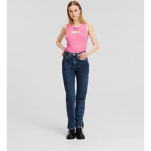 Klj High-rise Straight Jeans With Split Hem, Woman, , Size: 2832 - KL Jeans - Modalova