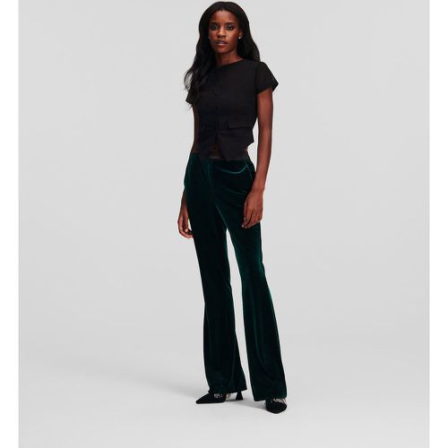 Velvet Trousers, Woman, , Size: 38 - Karl Lagerfeld - Modalova