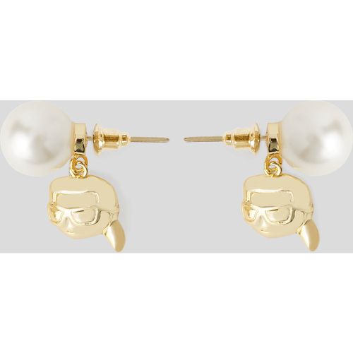 Ikon Pearls Studs, Woman, , Size: One size - Karl Lagerfeld - Modalova