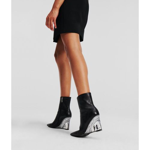 Ice Wedge Ankle Zip Boots, Woman, , Size: 40 - Karl Lagerfeld - Modalova