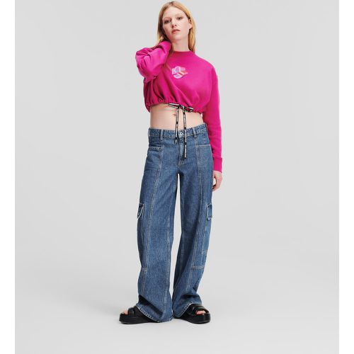 Klj Mid-rise Relaxed Utility Jeans, Woman, , Size: 2630 - Karl Lagerfeld - Modalova