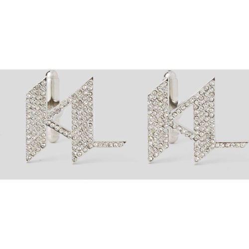 K/monogram Pavé Cufflinks, Man, , Size: One size - Karl Lagerfeld - Modalova