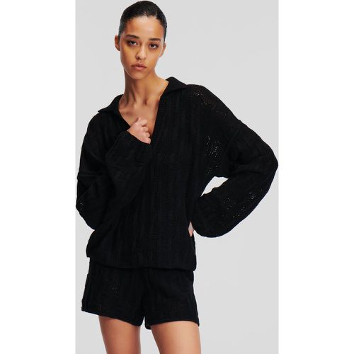 Kl Monogram Knitted Sweater, Woman, , Size: S - Karl Lagerfeld - Modalova