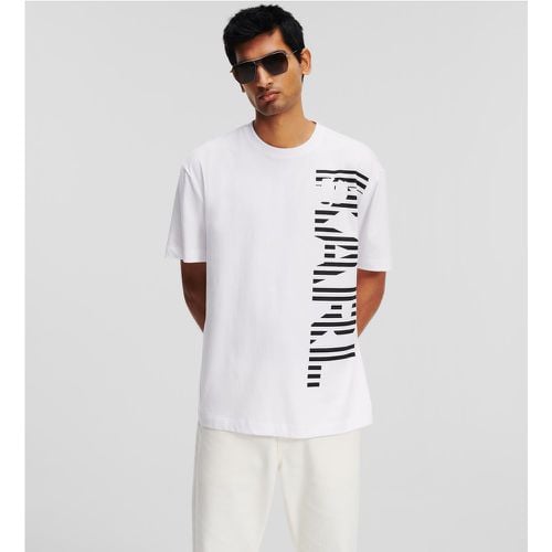 Vertical Karl Logo T-shirt, Man, , Size: L - Karl Lagerfeld - Modalova