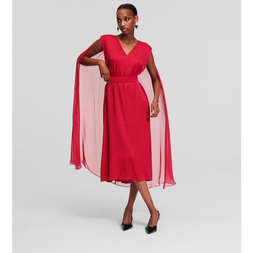Cape Midi Dress, Woman, , Size: 38 - Karl Lagerfeld - Modalova