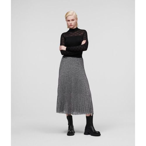 Sequin Pleated Skirt, Woman, , Size: 38 - Karl Lagerfeld - Modalova