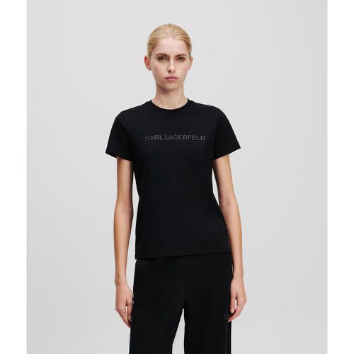 Glitter Karl Logo T-shirt, Woman, , Size: XS - Karl Lagerfeld - Modalova