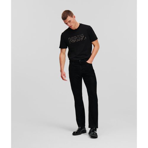 Flocked Denim Straight-leg Jeans, Man, , Size: 29 - Karl Lagerfeld - Modalova