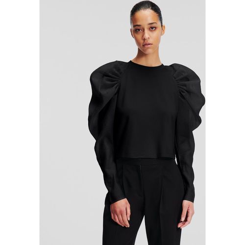 Organza Sleeve Top Handpicked By Hun Kim, Woman, , Size: XS - Karl Lagerfeld - Modalova