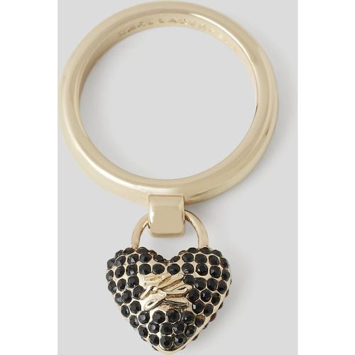 K/heart Pavé Charm Ring, Woman, , Size: L - Karl Lagerfeld - Modalova