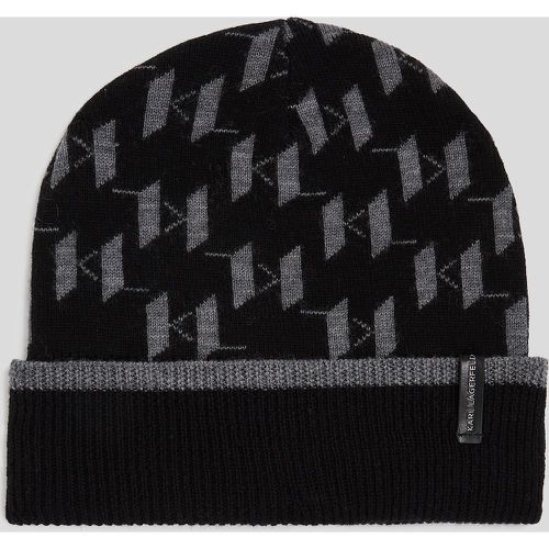 K/monogram Beanie, Man, , Size: One size - Karl Lagerfeld - Modalova