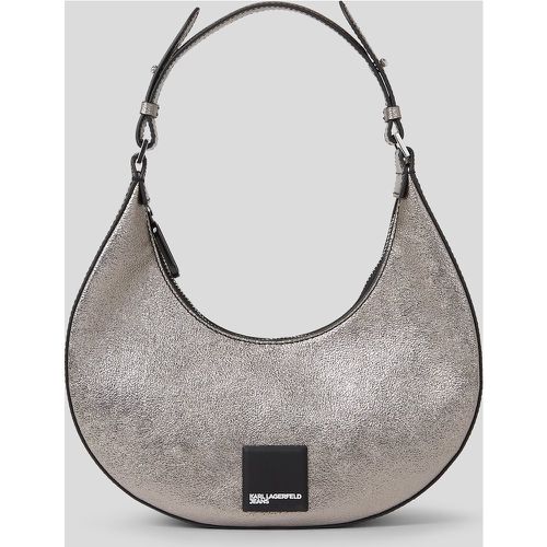 Klj Metallic Half-moon Shoulder Bag, Woman, , Size: One size - Karl Lagerfeld - Modalova
