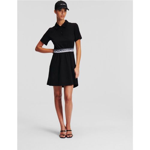 Karl Logo Jersey Polo Dress, Woman, , Size: L - Karl Lagerfeld - Modalova