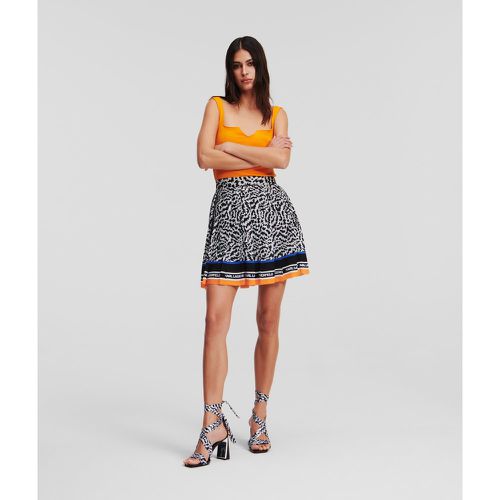 Zebra-print Pleated Mini Skirt, Woman, /, Size: 38 - Karl Lagerfeld - Modalova