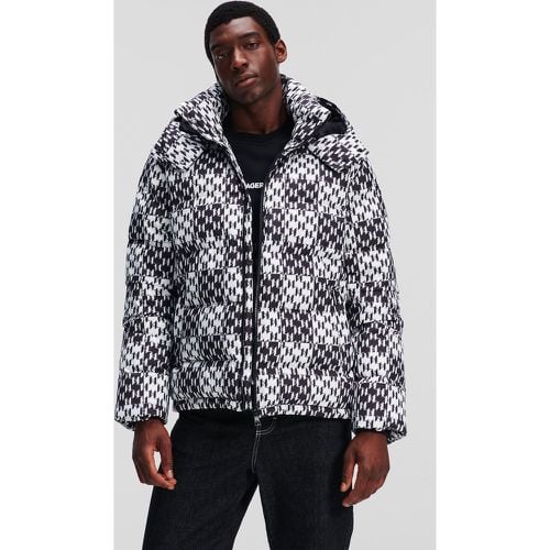 Kl Monogram Checked Puffer Jacket, Man, /, Size: L - Karl Lagerfeld - Modalova