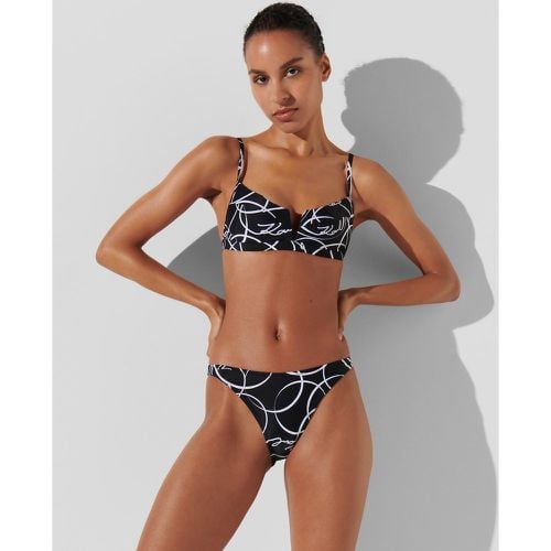 Circle Print V-wire Bikini Top, Woman, /, Size: M - Karl Lagerfeld - Modalova