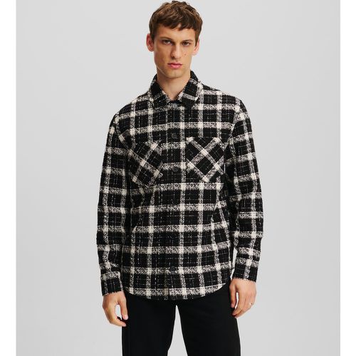 Checked Bouclé Overshirt, Man, /, Size: L - Karl Lagerfeld - Modalova