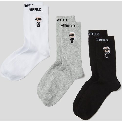 Ikon Socks 3 Pack, Man, //, Size: 2-5 - Karl Lagerfeld - Modalova