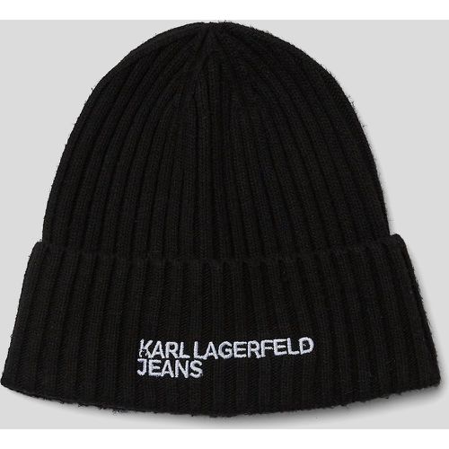 Klj Logo Ribbed Beanie, Man, , Size: One size - KL Jeans - Modalova