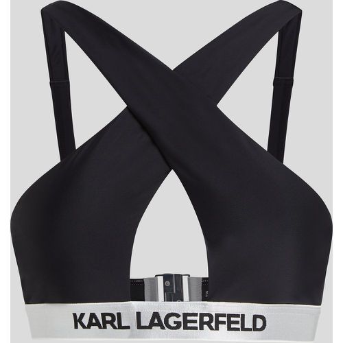 Karl Logo Halter Bikini Top, Woman, , Size: XS - Karl Lagerfeld - Modalova