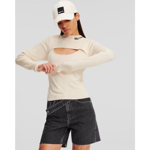 Klj Cutout Mock Neck Sweater, Woman, , Size: L - KL Jeans - Modalova