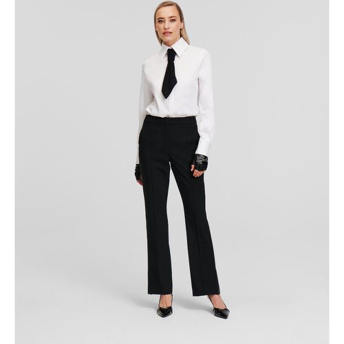 Faux-leather Paneled Pants, Woman, , Size: 38 - Karl Lagerfeld - Modalova